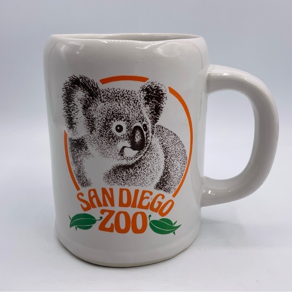 VTG Mug San Diego Zoo Koala Large 20oz Ceramic Heavy Coffee Tea Cup Cali Animal